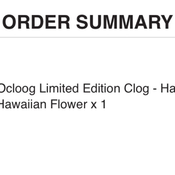 Oofos Clog in Limited Edition Hawaiian Flora Print Size 12 - Picture 5 of 5